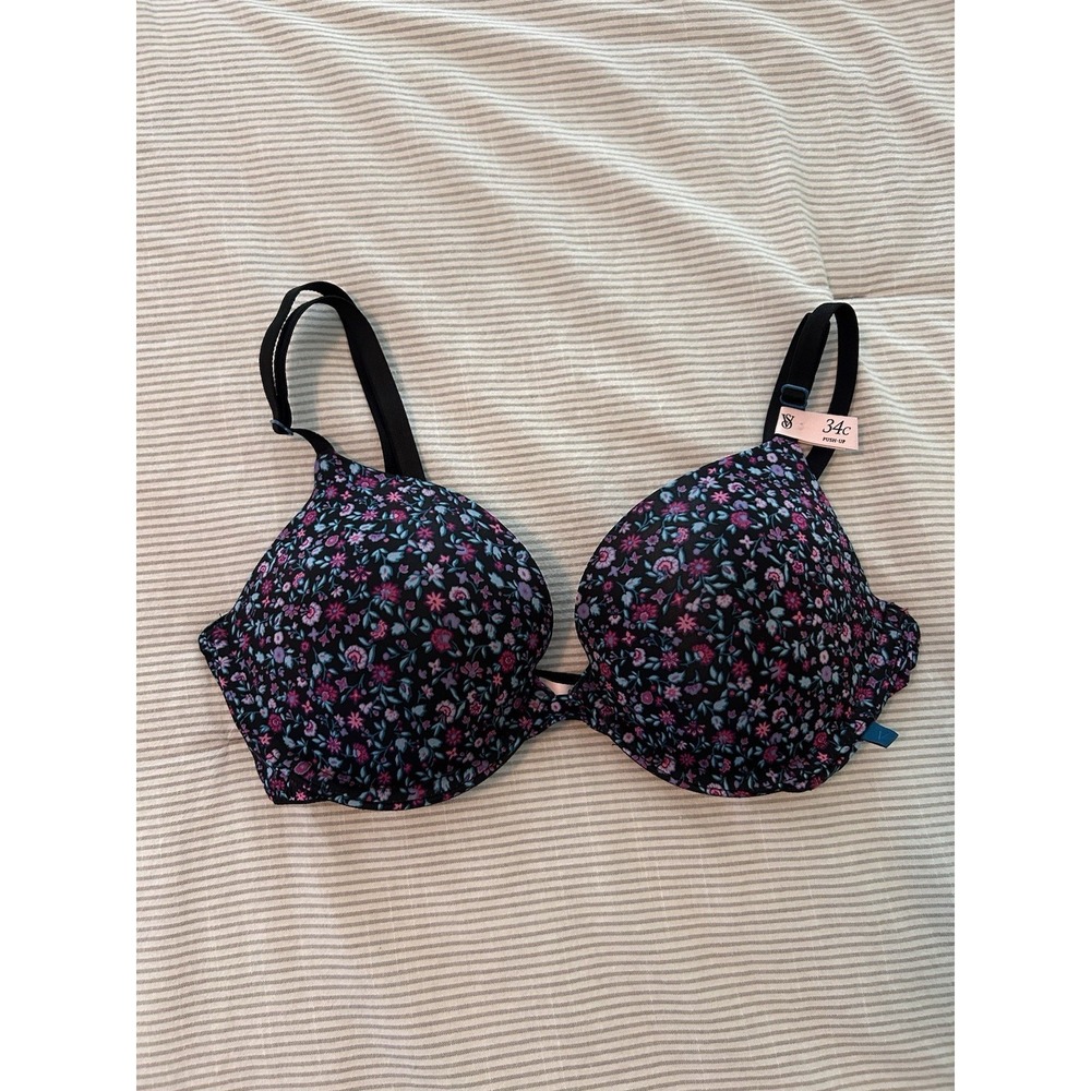 NWT‎ Victorias Secret 34C Push Up Bra Lightly Lined Underwire Floral Intimates